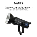 LAVCHIC SZ-200Bi 200W Bi-color COB Video Light, Professional Studio LED Light for Photography & Videography