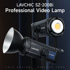 LAVCHIC SZ-200Bi 200W Bi-color COB Video Light, Professional Studio LED Light for Photography & Videography