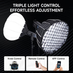 LAVCHIC SZ-200Bi 200W Bi-color COB Video Light, Professional Studio LED Light for Photography & Videography