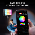 This portable RGB LED fill light puts professional lighting control in your hands via a dedicated mobile app.
