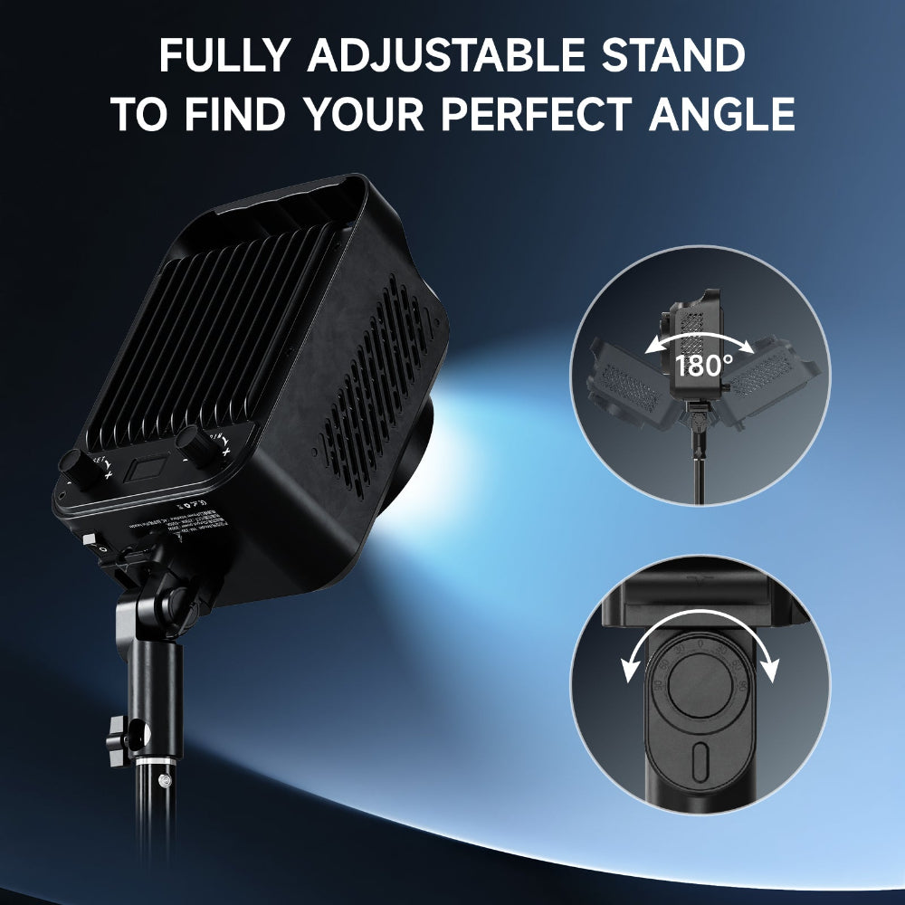 LAVCHIC 200W Bi-Color Video Light | CRI95+ 2700K-6500K | APP Control & 10 FX Modes | Professional Photography Lighting for Studio & Live Streaming