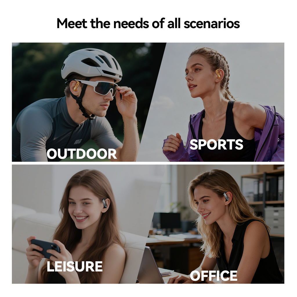 360° Surround Sound Open Ear Wireless Headphones