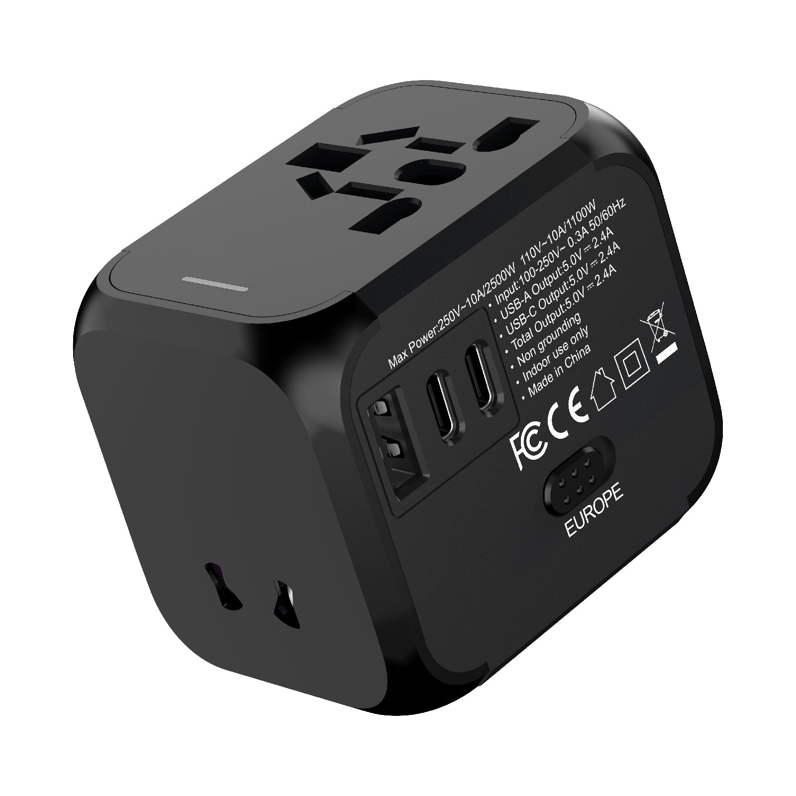 Universal Travel Adapter - All in One for 180+ Countries | US/EU/UK/AUS Plugs Main image