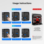 World Plug Adapter - Works in 180+ Countries