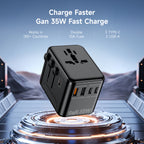 World Plug Adapter - Works in 180+ Countries