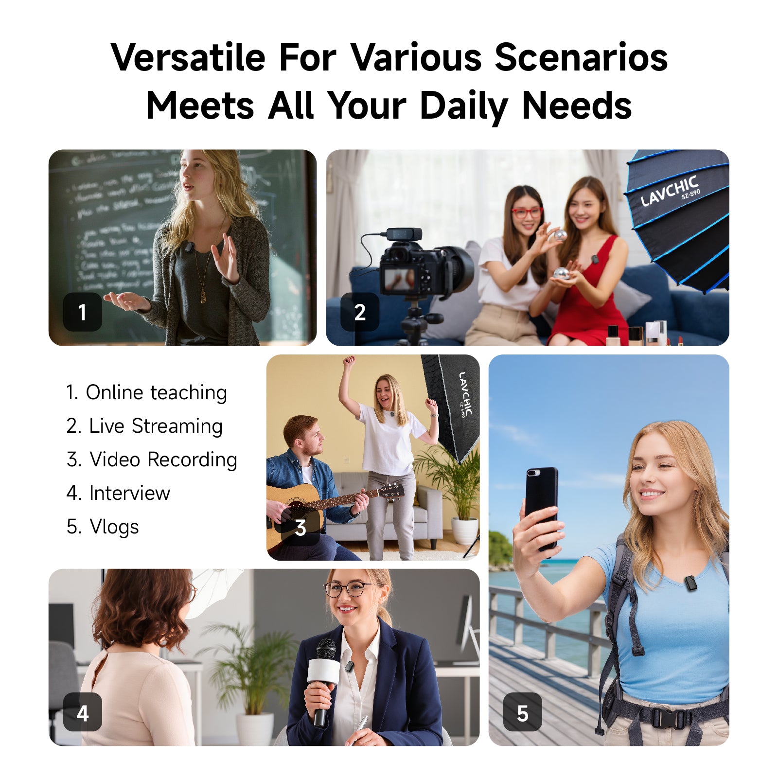 Wireless Button Lavalier Microphone