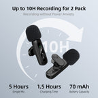 10H Wireless Clip-On Lapel Mic for Live Streaming & Recording