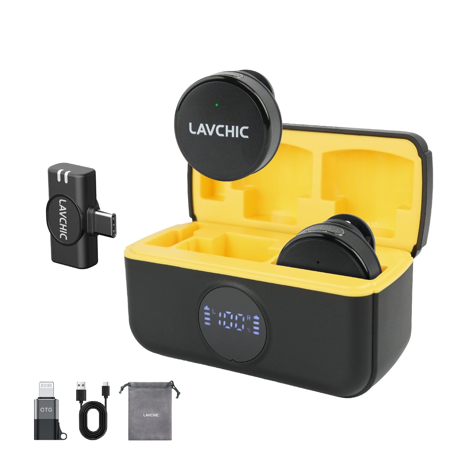 LAVCHIC Wireless Laval Mic | 2.4GHz | 48KHz Low Latency | 6H Battery Life | Type-C & Lightning Compatible | for Live Streaming & Vlogging Main image