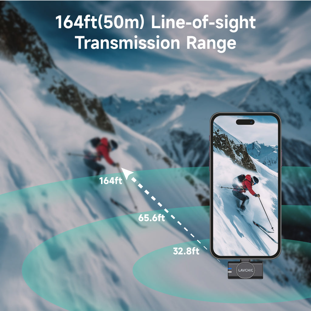LAVCHIC Wireless Laval Mic | 2.4GHz | 48KHz Low Latency | 6H Battery Life | Type-C & Lightning Compatible | for Live Streaming & Vlogging