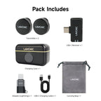 LAVCHIC Wireless Laval Mic | 2.4GHz | 48KHz Low Latency | 6H Battery Life | Type-C & Lightning Compatible | for Live Streaming & Vlogging