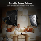 LAVCHIC 60x90cm Rectangular Softbox with Honeycomb Grid, Bowens Mount, Professional Soft Light Modifier for Studio Photography & Video Lighting