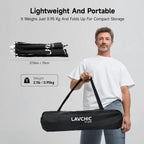 LAVCHIC 60x90cm Rectangular Softbox with Honeycomb Grid, Bowens Mount, Professional Soft Light Modifier for Studio Photography & Video Lighting