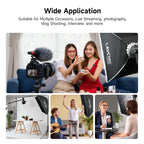 LAVCHIC 60x90cm Rectangular Softbox with Honeycomb Grid, Bowens Mount, Professional Soft Light Modifier for Studio Photography & Video Lighting