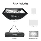 LAVCHIC 60x90cm Rectangular Softbox with Honeycomb Grid, Bowens Mount, Professional Soft Light Modifier for Studio Photography & Video Lighting