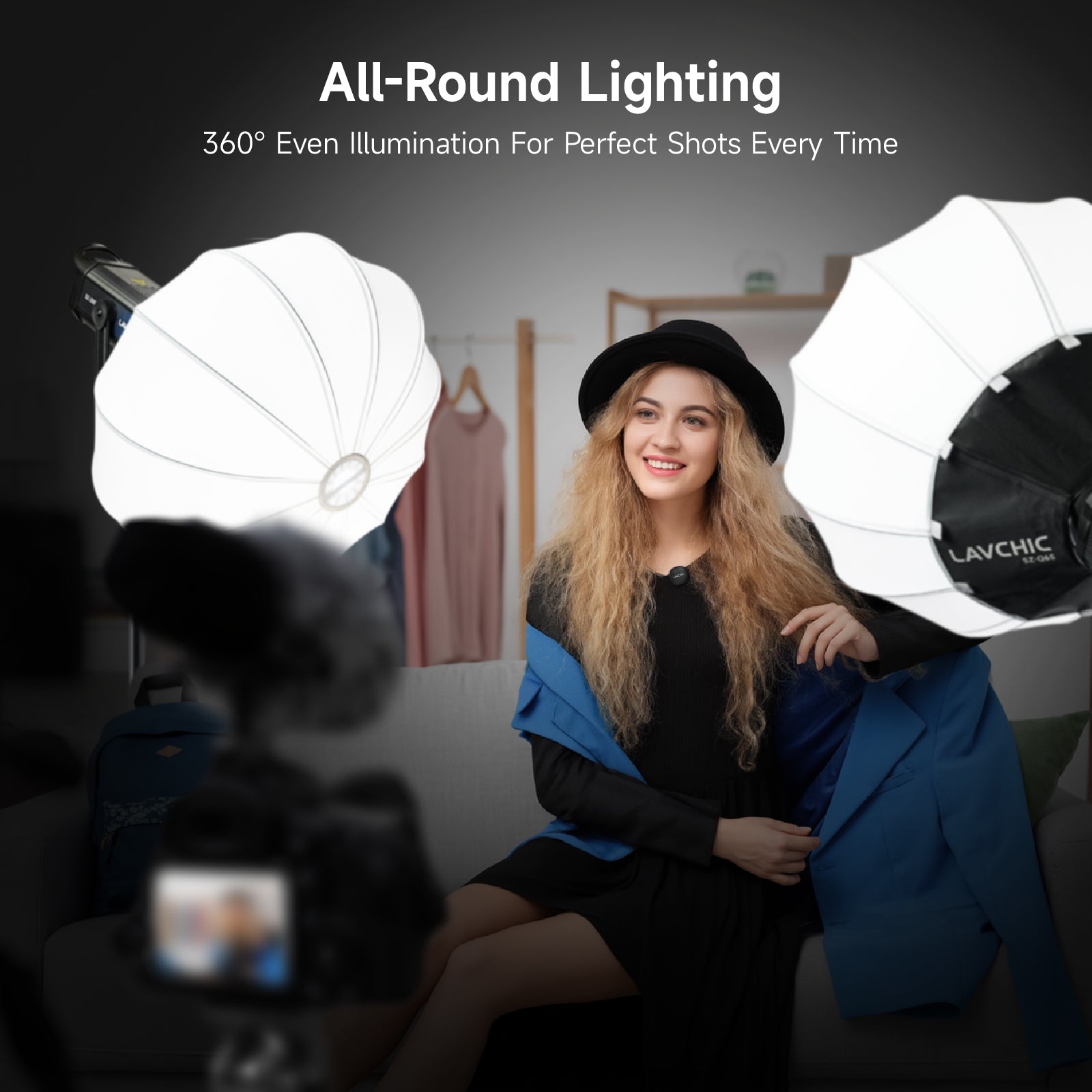 LAVCHIC 65cm Lantern Softbox | Metal Frame | Bowens Mount | Soft Light Modifier for Studio & Video Secondary image