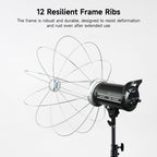 LAVCHIC 65cm Lantern Softbox | Metal Frame | Bowens Mount | Soft Light Modifier for Studio & Video