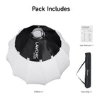 LAVCHIC 65cm Lantern Softbox | Metal Frame | Bowens Mount | Soft Light Modifier for Studio & Video