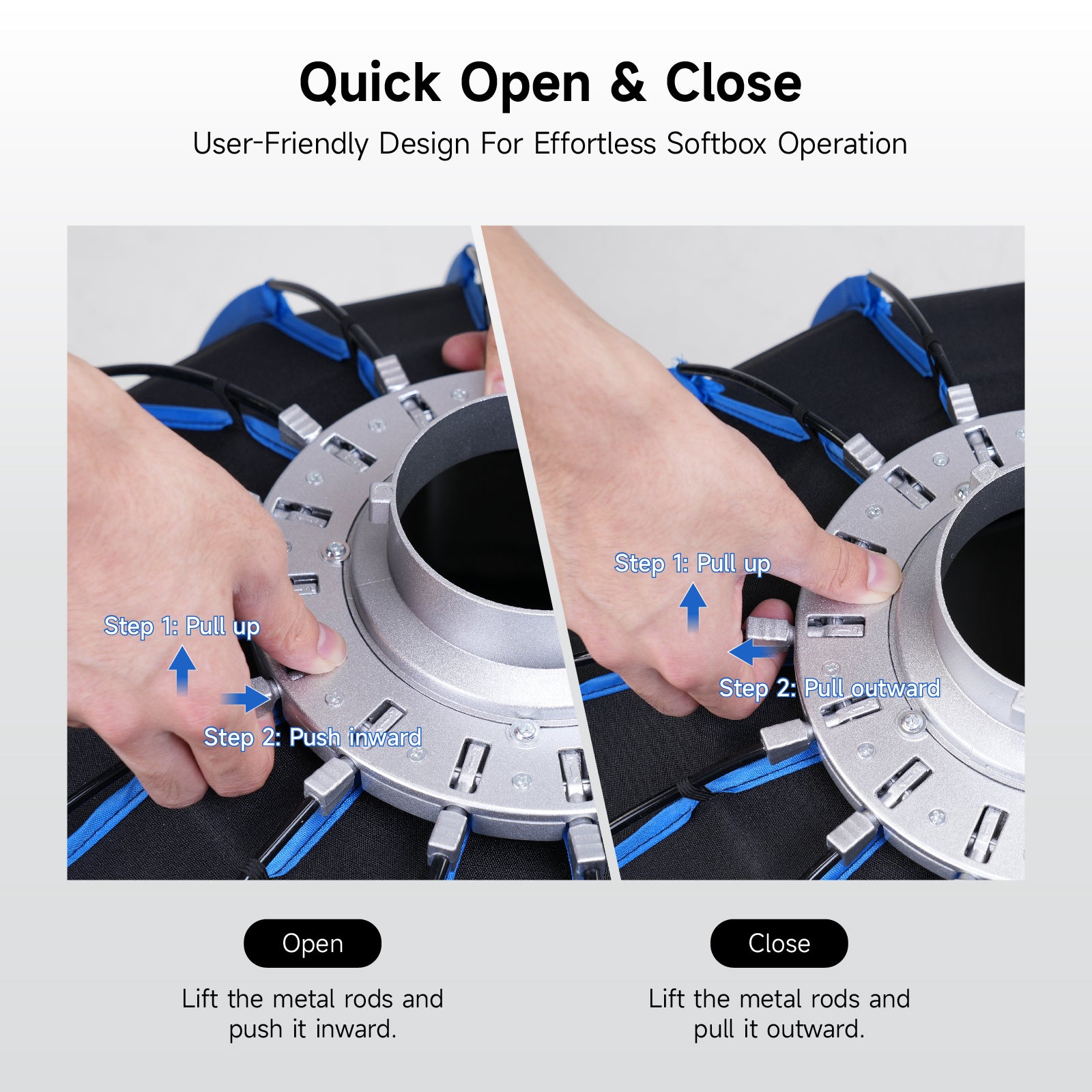 LAVCHIC 90cm Deep Parabolic Softbox | with Honeycomb Grid | Bowens Mount | Professional Soft Light Modifier for Studio & Video Lighting